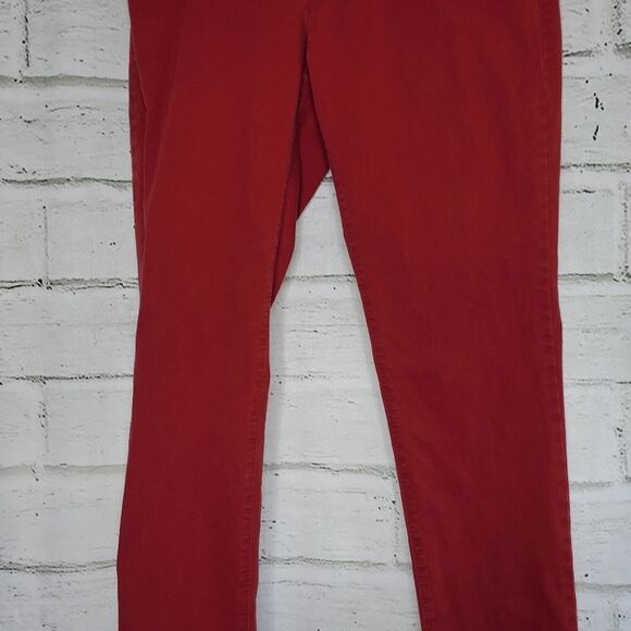 Eileen Fisher red ankle pants jeans size 8 - Picture 6 of 7
